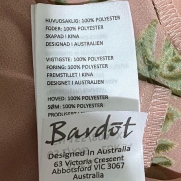 Bardot mauve floral cap sleeve back cutout dress - Picture 6 of 8